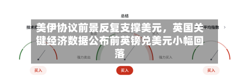 美伊协议前景反复支撑美元,英国关键经济数据公布前英镑兑美元小幅回落