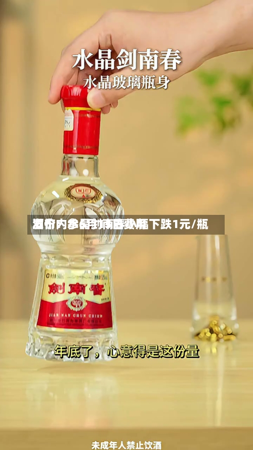 酒价内参6月15日费用
发布:水晶剑南春小幅下跌1元/瓶
